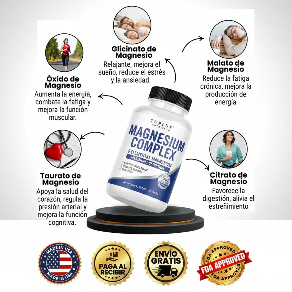 Magnesium Complex – Suplemento Premium de Magnesio (90 Cápsulas)