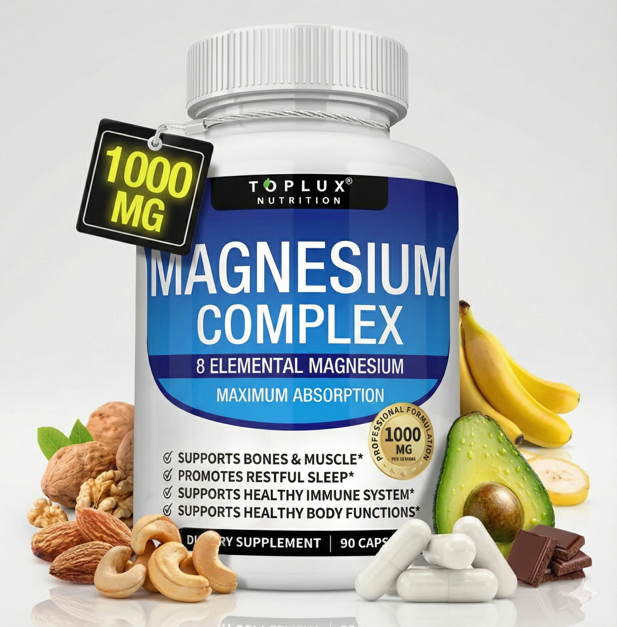 Magnesium Complex – Suplemento Premium de Magnesio (90 Cápsulas)